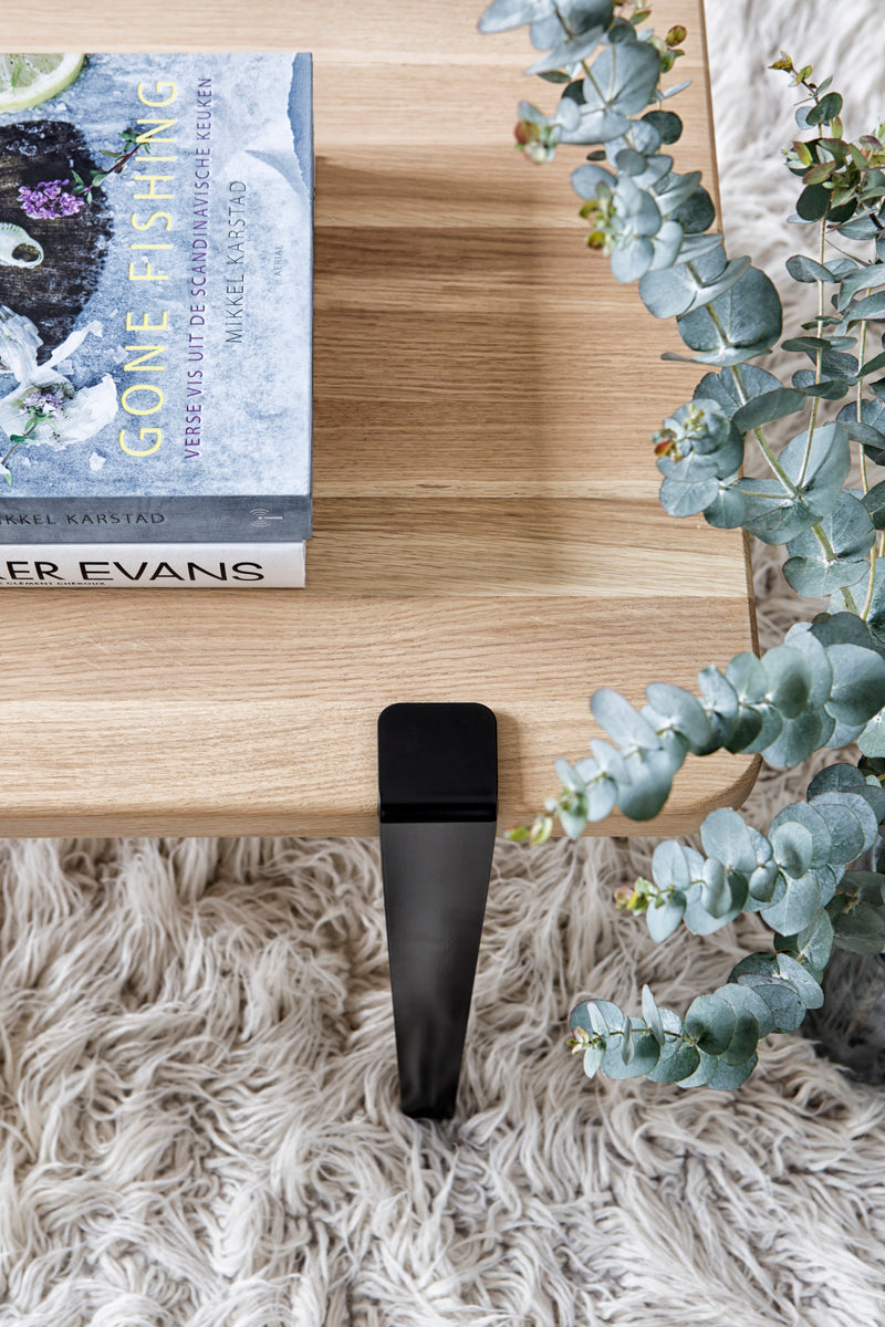 Coffee table and bench leg 43 cm, 1 piece, graphite black