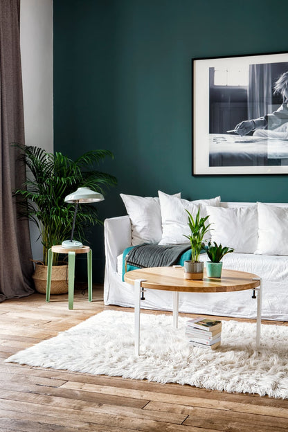 Coffee table and bench leg 43 cm, 1 piece, mineral blue