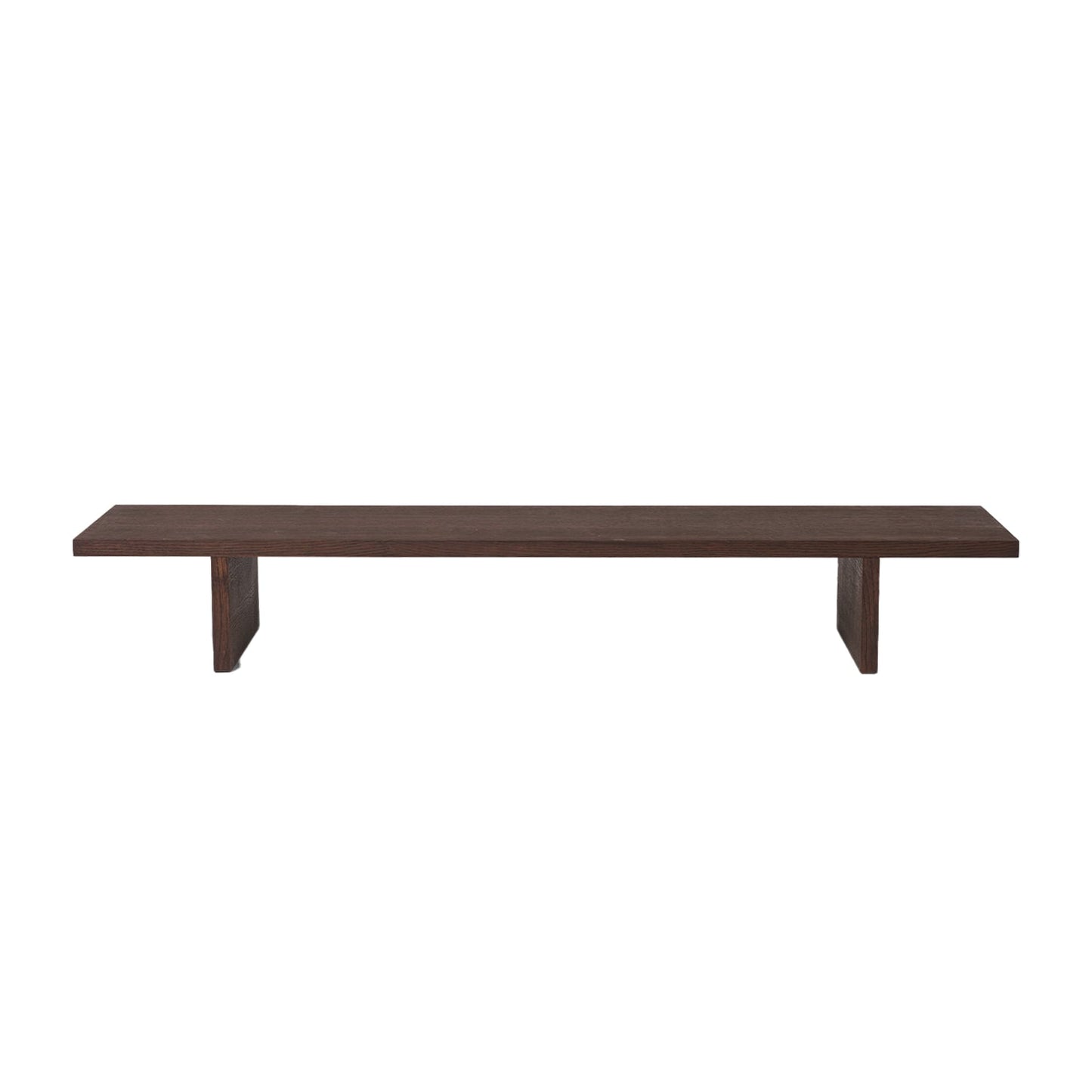 Kona display table, dark stained oak