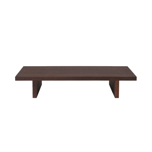 Kona table, low, dark stained oak