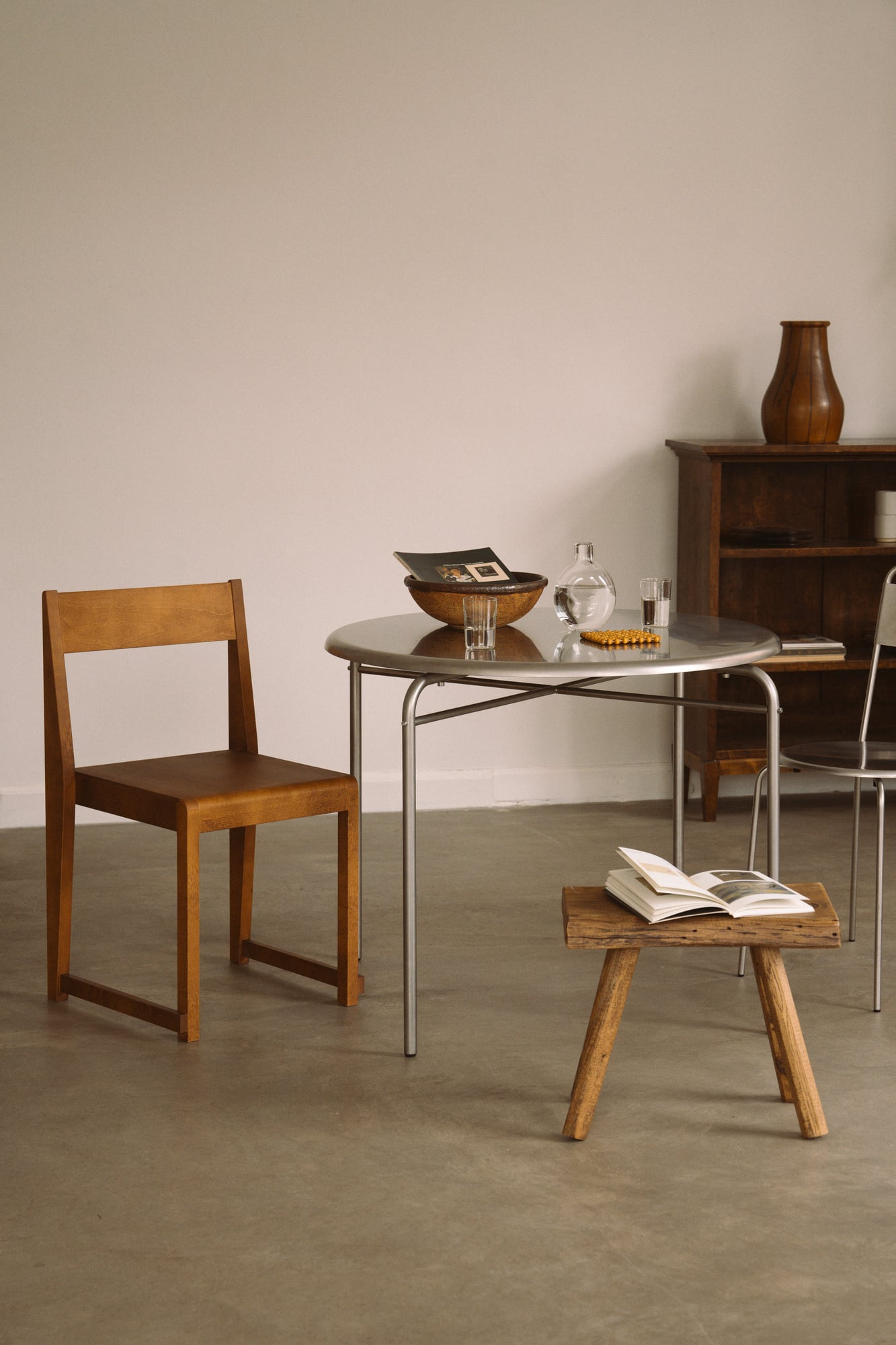 Petit Rond table, 90 cm, stainless steel