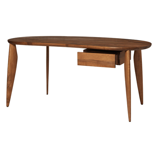 Feve table with a drawer, 86 x 160 cm, walnut