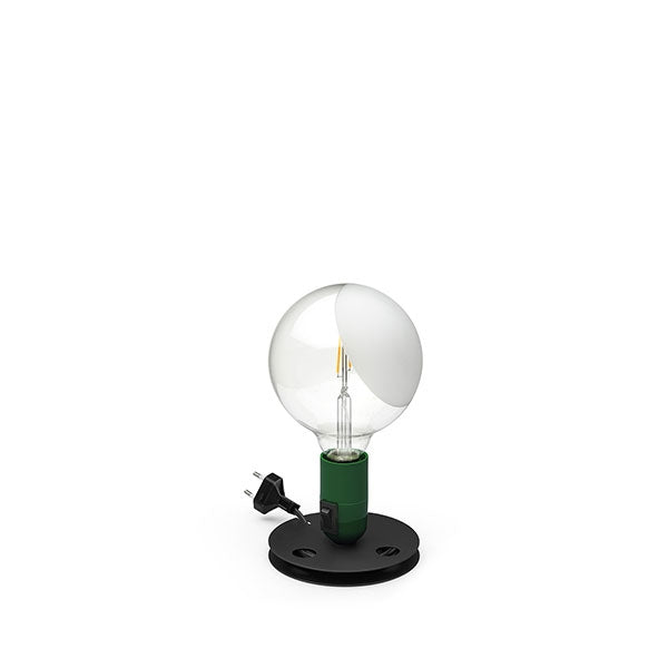 Lampadina Table Lamp by Flos #White with Cone Rosette In Black