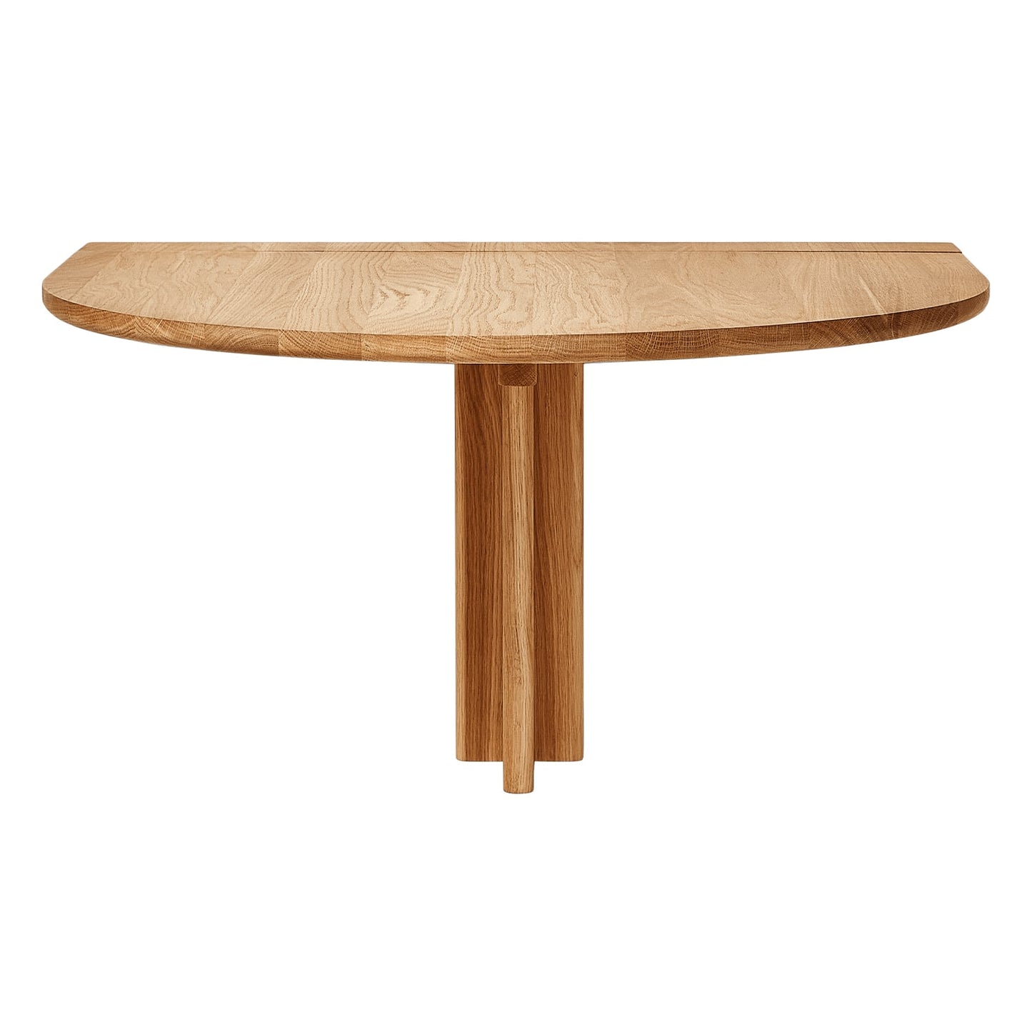Trefoil folding wall table, oak