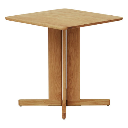 Trefoil square table, 68 x 68 cm, oak