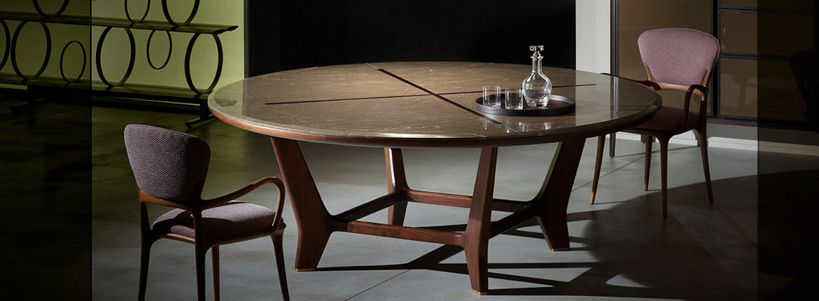 Grand Dîner rotondo (piano in noce/ebano)
