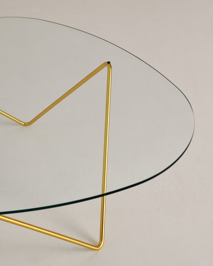 Pedrera coffee table, brass