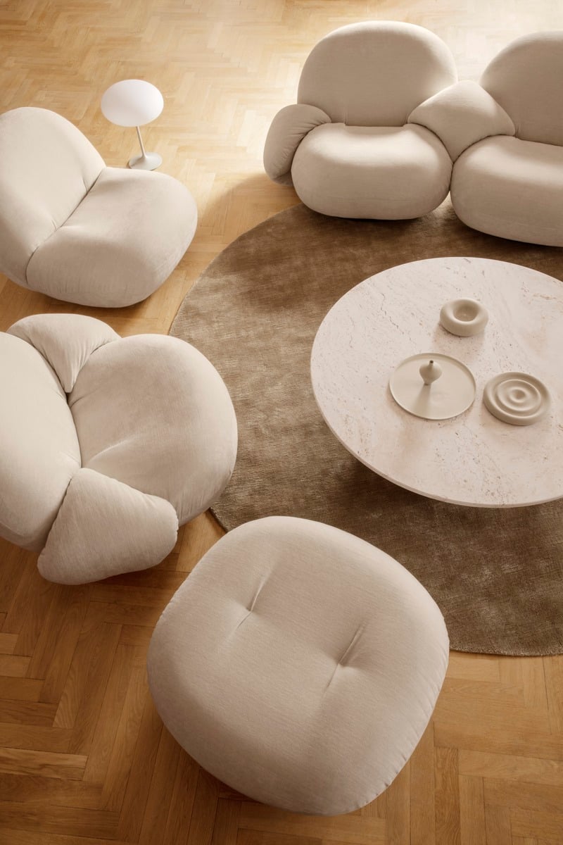Epic coffee table, round, 60 cm, white travertine