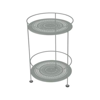 Guinguette Side Table With Perforated Double Top by Fermob #GREY LAPILLI