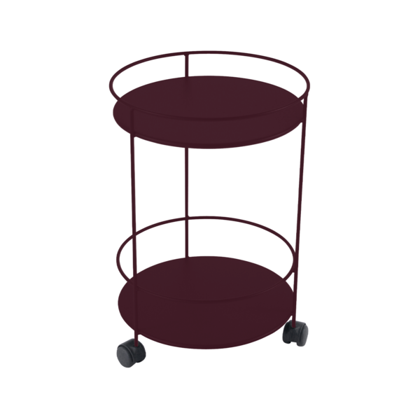 GUINGUETTE SIDE WHEELED TABLE WITH SOLID DOUBLE TOP by Fermob