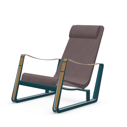 Cite Lounge Chair (Prouve Bleu Dynastie powder-coated (smooth)) by Vitra