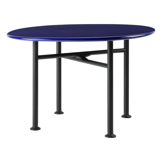 Carmel coffee table, 60 x 60 cm, black semi matt - pacific blue