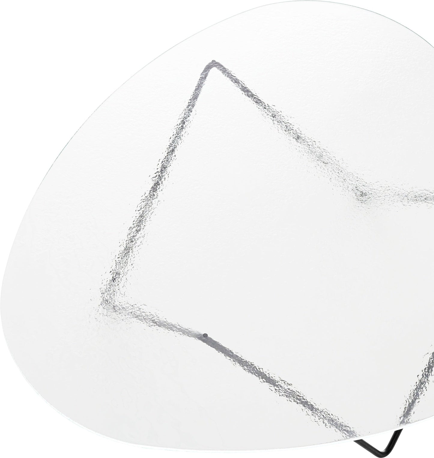 Pedrera coffee table, black - transparent structured glass