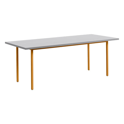 Two-Colour table, 200 x 90 cm, ochre - light grey