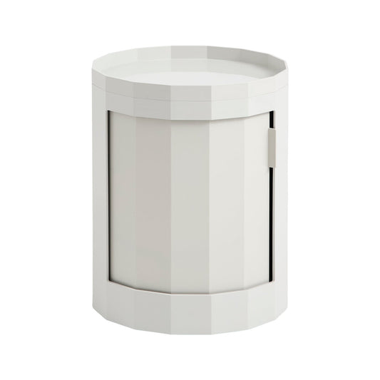 Facet cabinet incl. feet and castors, low, misty grey