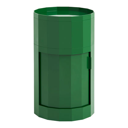 Facet cabinet incl. feet and castors, high, spinach green