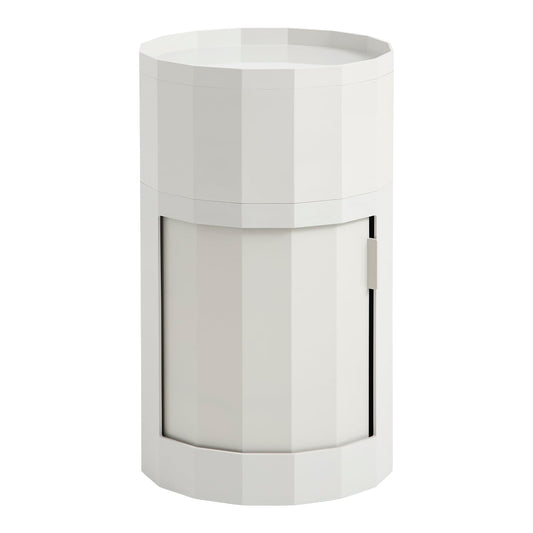 Facet cabinet incl. feet and castors, high, misty grey