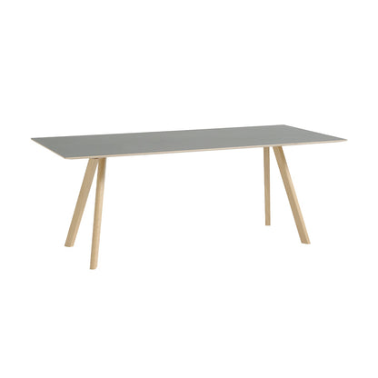 CPH30 2.0 table, 200 x 90 cm, lacquered oak - grey linoleum
