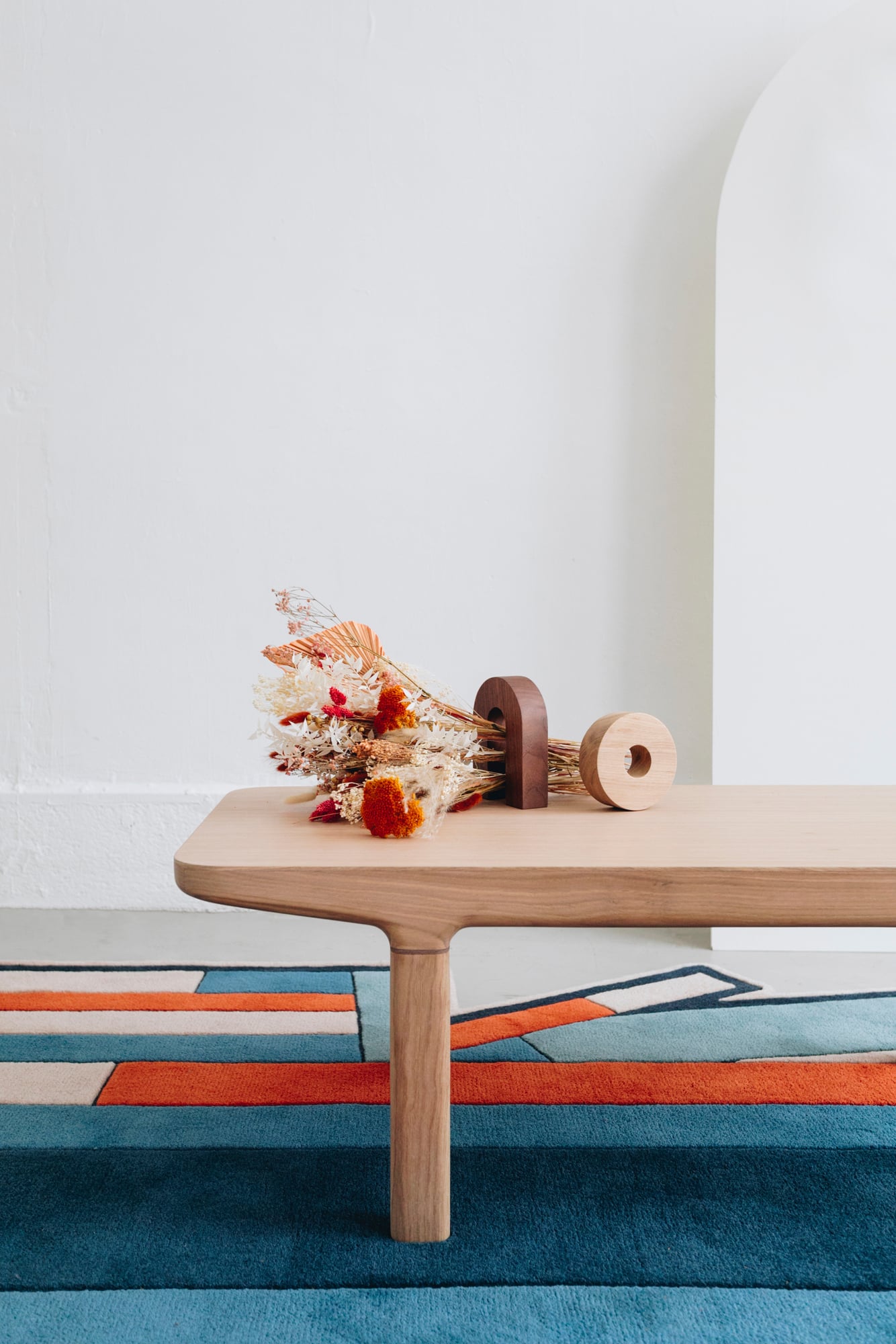 Camille L29 coffee table, natural oak