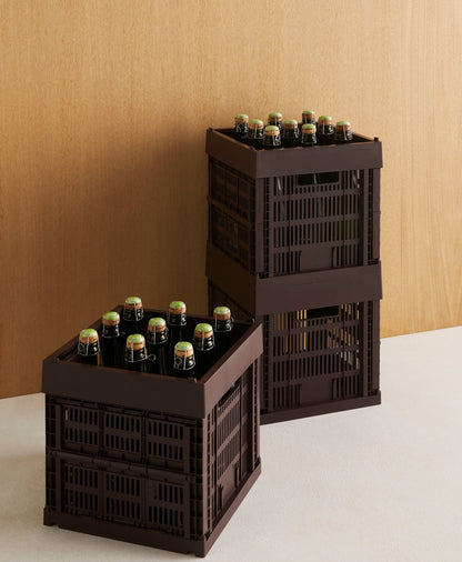 Colour Crate, Cube, recycled plastic, bordeaux