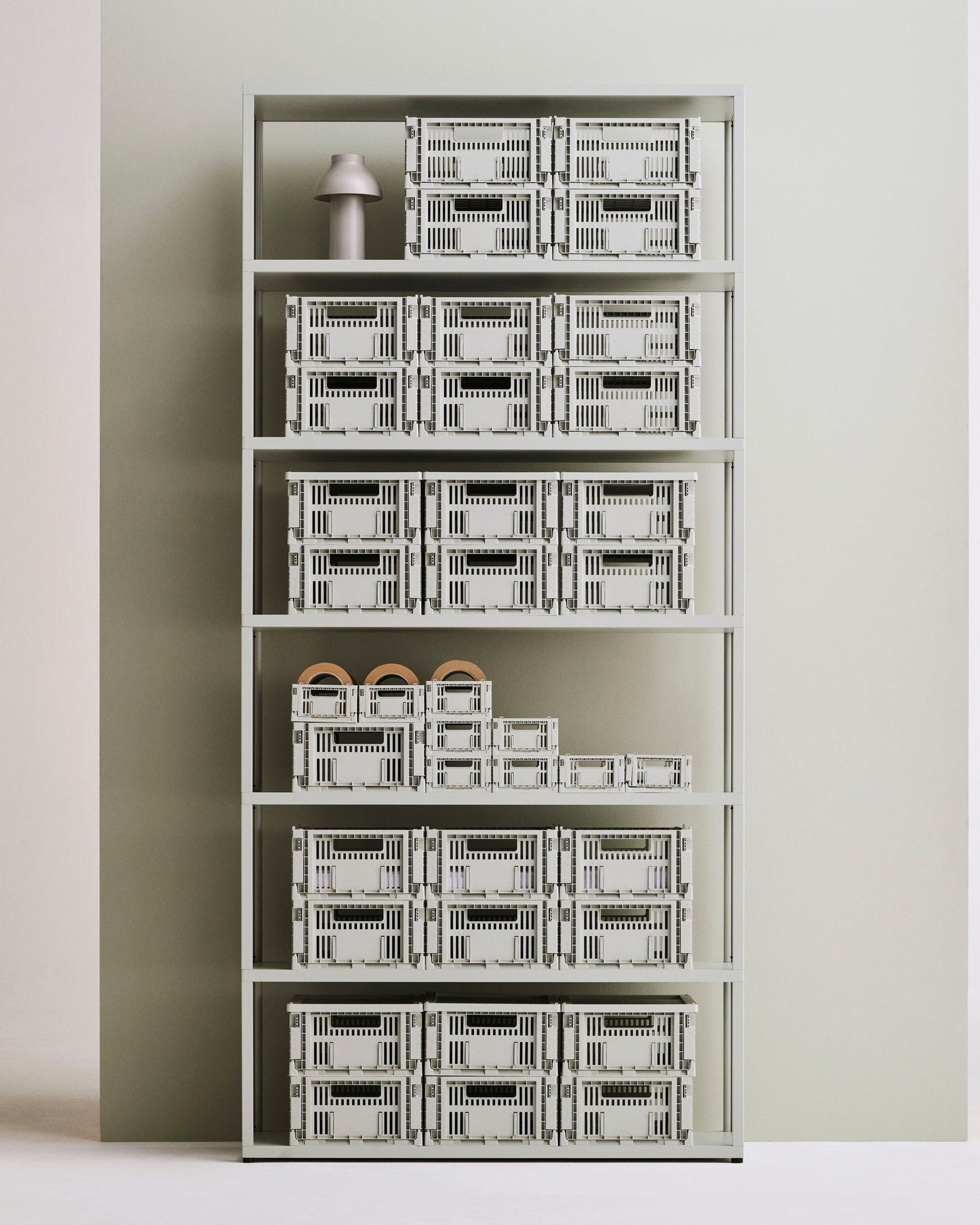 Colour Crate Mini, Oblong, recycled plastic, grey