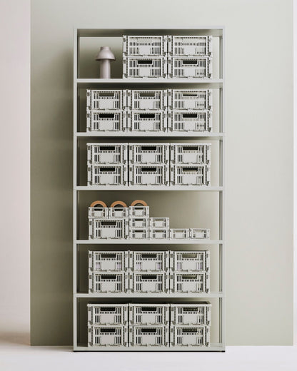 Colour Crate Mini, Oblong, recycled plastic, grey