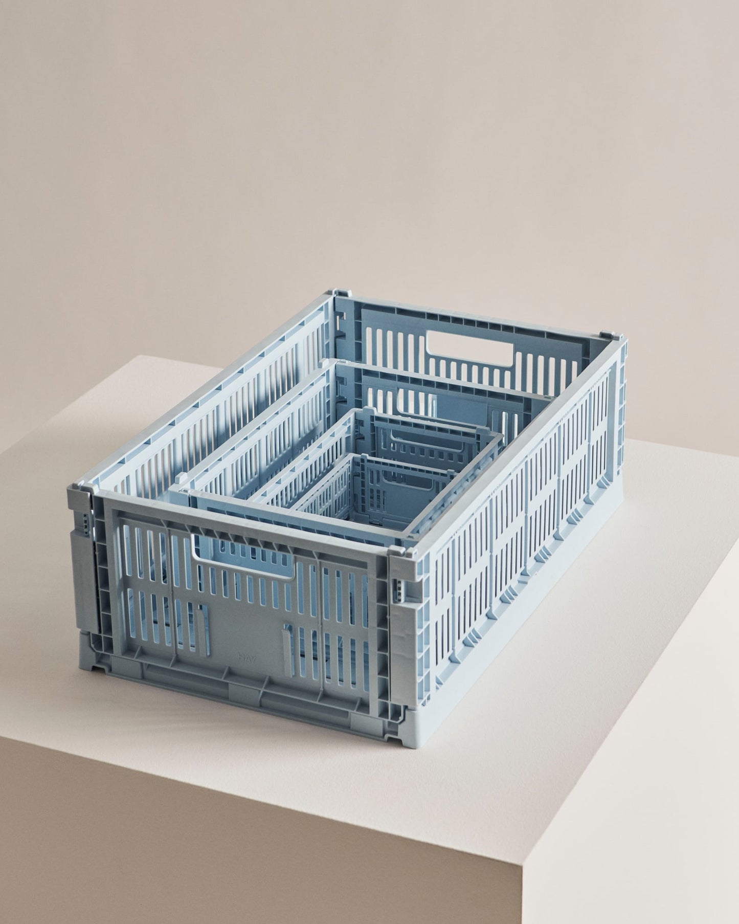 Colour Crate, S, recycled plastic, soft blue