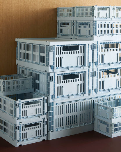 Colour Crate, M, recycled plastic, soft blue