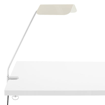 Apex desk clip lamp, oyster white