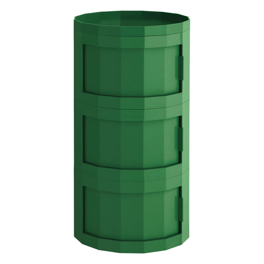 Facet cabinet 30, incl. feet and castors, three doors, spinach green