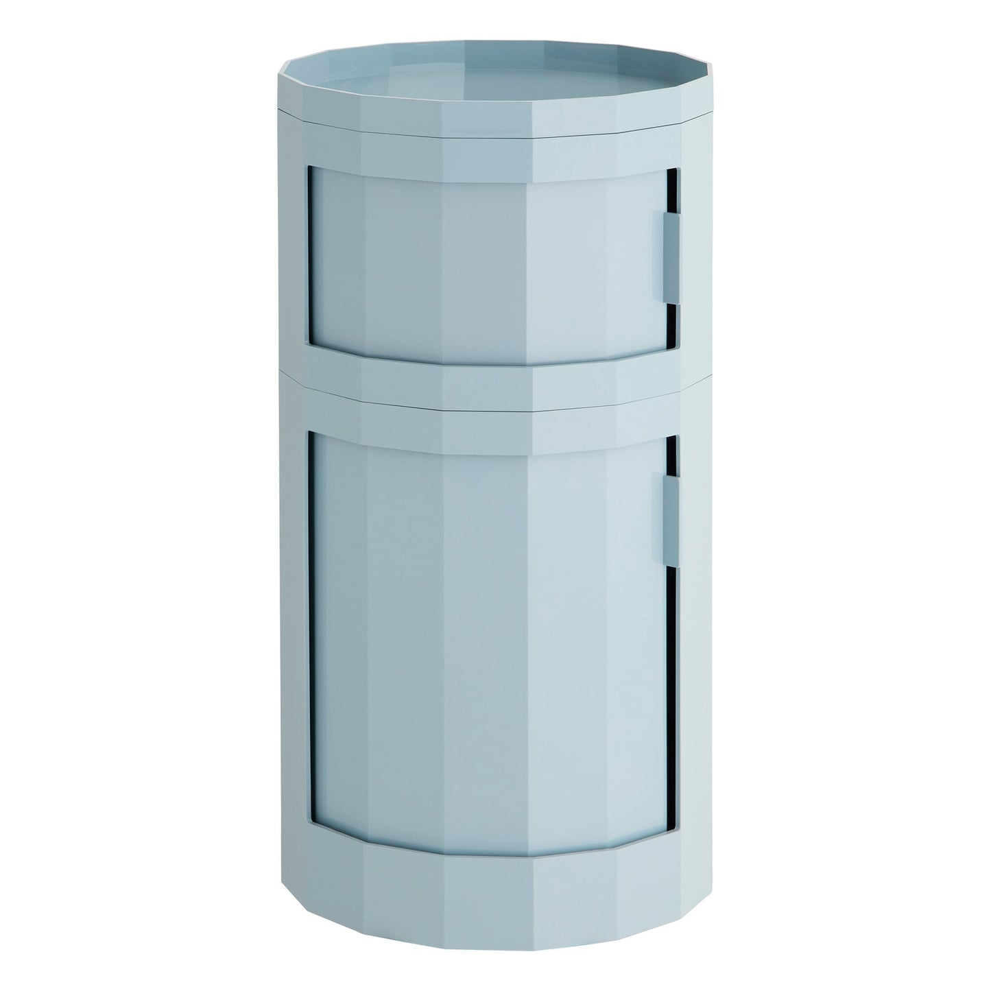 Facet cabinet 110, incl. feet and castors, misty blue