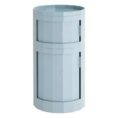 Facet cabinet 110, incl. feet and castors, misty blue