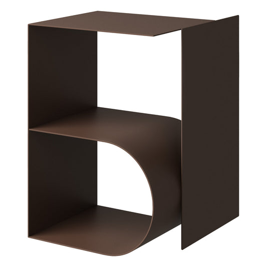 Glyph Beta side table, chocolate brown