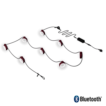 Hoop String Lights L1200 Cm – Type E & F by Fermob #BLACK CHERRY