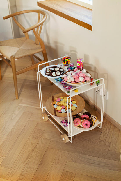 Tampere serving trolley, white