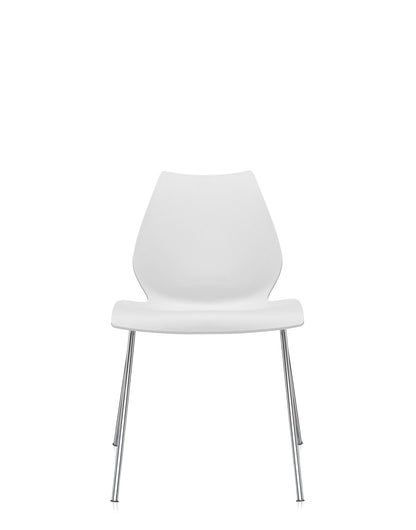 Maui Chair by Kartell #ZINC WHITE/CHROME STEEL/