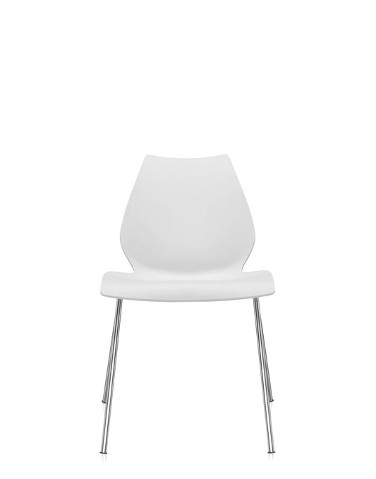 Maui Chair by Kartell #ZINC WHITE/CHROME STEEL/