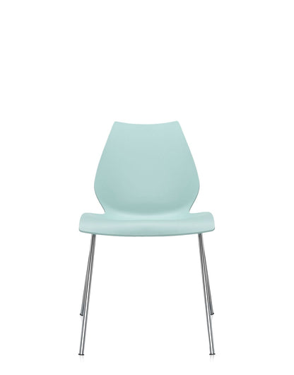 Maui Chair by Kartell #LIGHT BLUE/CHROME STEEL/