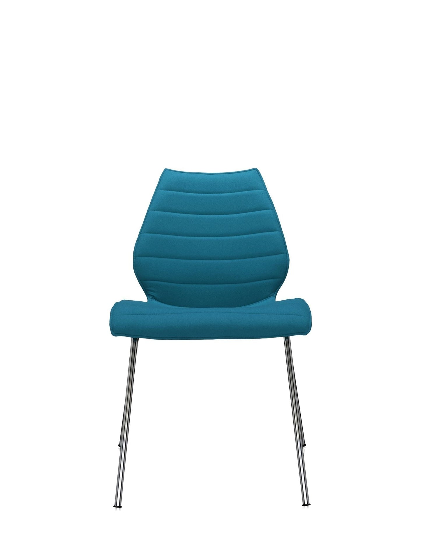 Maui Soft Chair by Kartell #TREVIRA/TEAL BLUE/CHROME STEEL