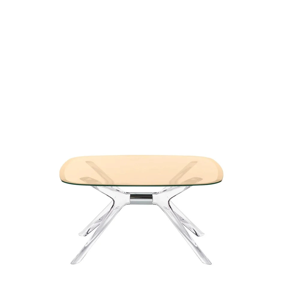 Blast Square Coffee Table by Kartell #BRONZE / CRYSTAL CHROME DETAIL