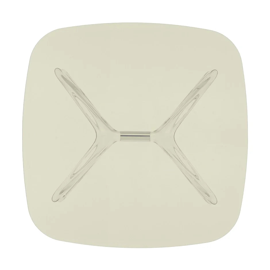 Blast Square Coffee Table by Kartell #YELLOW / CRYSTAL CHROME DETAIL