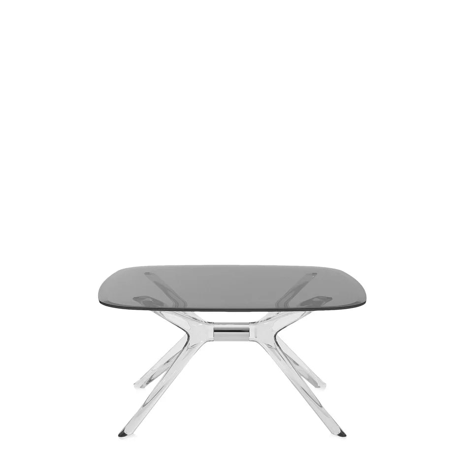 Blast Square Coffee Table by Kartell #GREY / CRYSTAL CHROME DETAIL