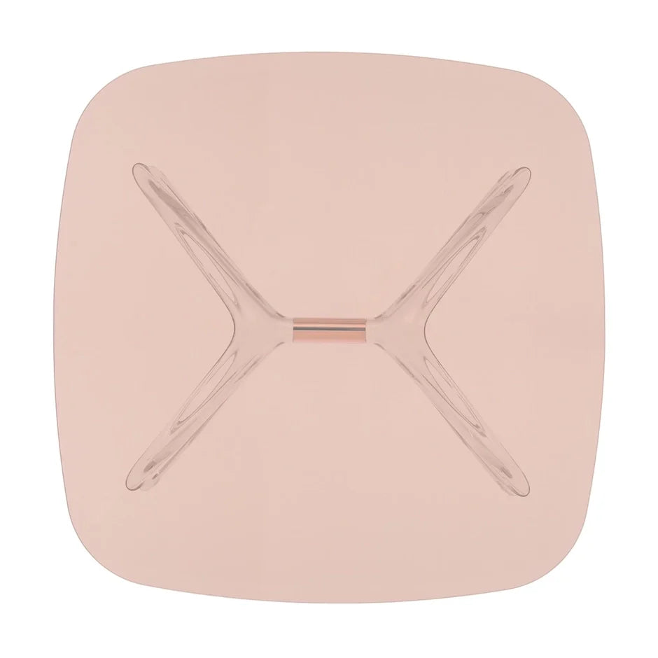 Blast Square Coffee Table by Kartell #PINK / CRYSTAL BRONZE DETAIL