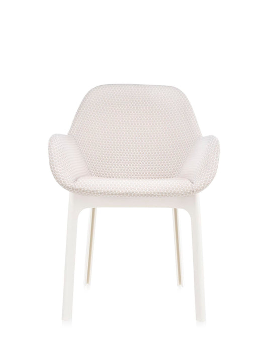 Clap Armchair by Kartell #Embossed fabric/BEIGE/WHITE