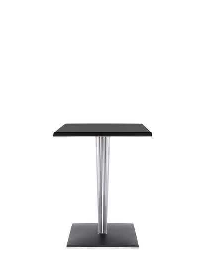 Top Top Per DR. YES Square Bar Table by Kartell #BLACK/70 cm/Transparent PMMA with chrome-plated steel internal