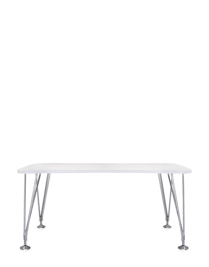 Max Desk by Kartell #WHITE ZINC/CHROMIUM/160x80 cm/
