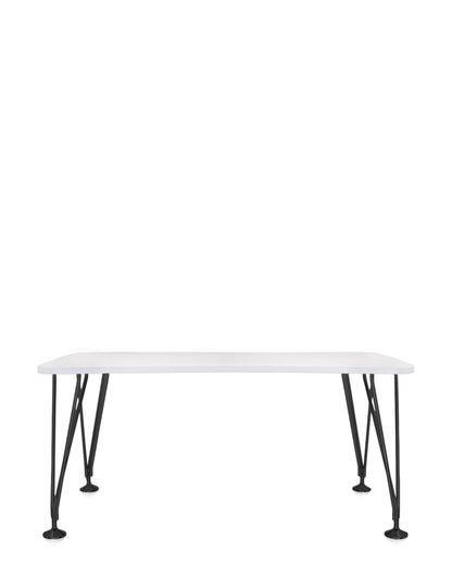 Max Desk by Kartell #WHITE ZINC/BLACK/160x80 cm/