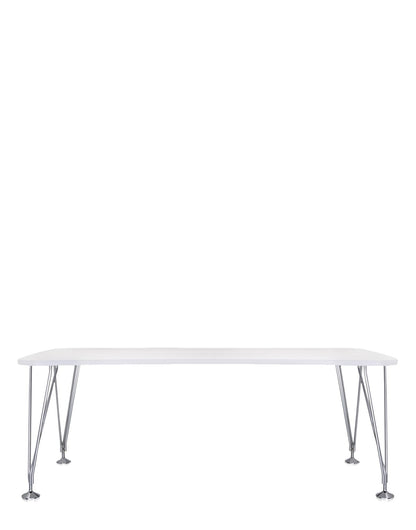 Max Desk by Kartell #WHITE ZINC/CHROMIUM/190X90 cm/