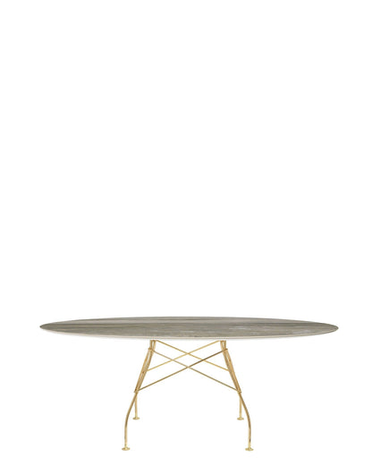 Glossy Marble Oval Table by Kartell