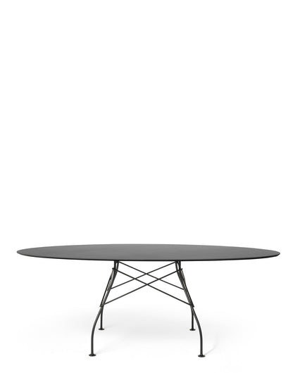 Glossy Outdoor Oval Table by Kartell #BLACK / BLACK